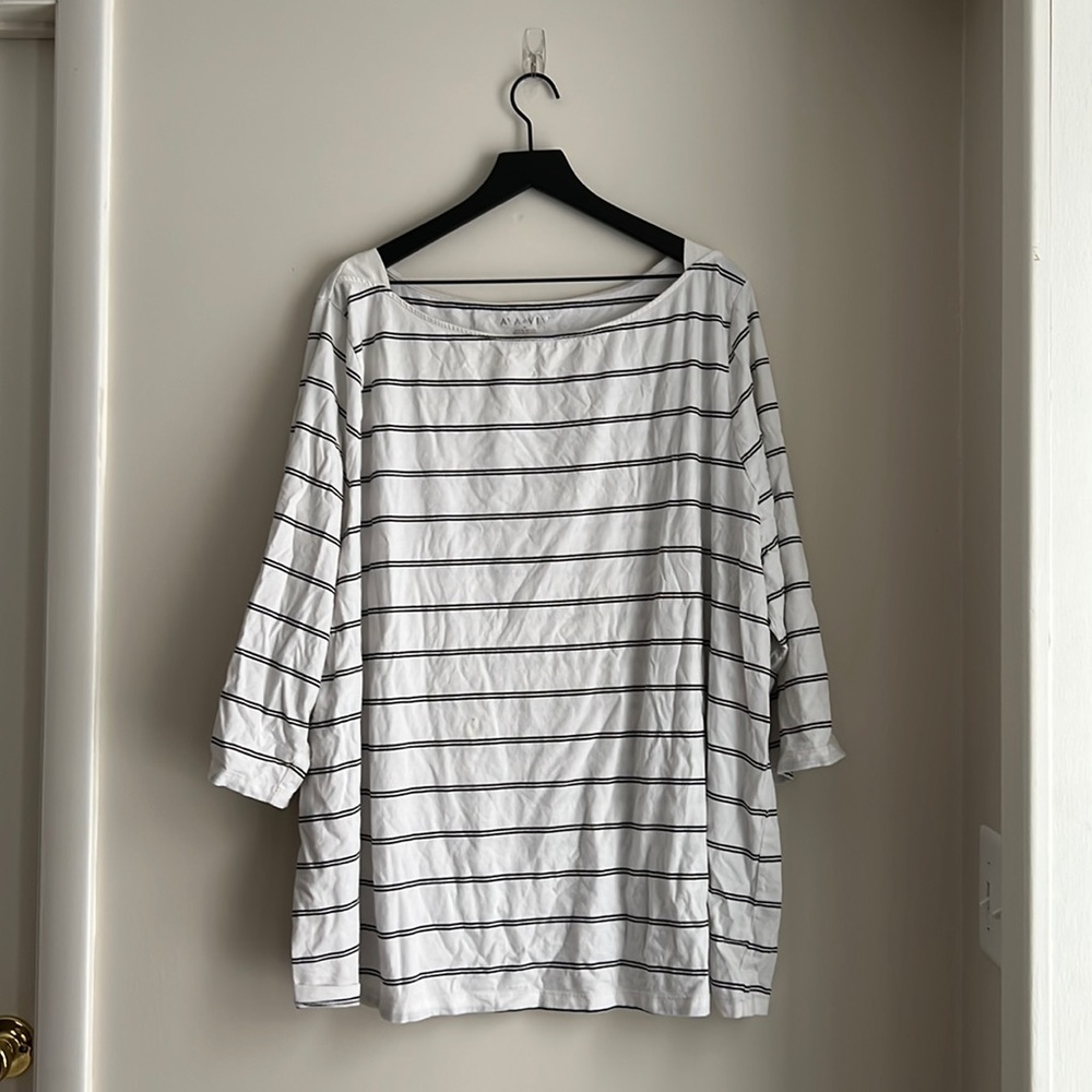3/4 sleeve stripe shirt